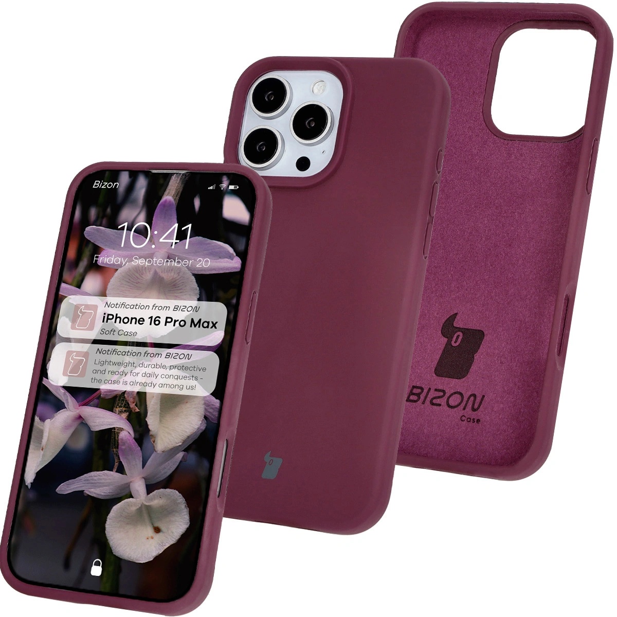 Bizon Soft Case Apple iPhone 16 Pro Max dark purple