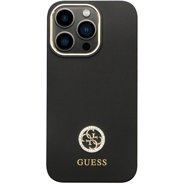 Guess GUHCP13LM4DGPK Apple iPhone 13/13 Pro hardcase Silicone Logo Strass 4G black