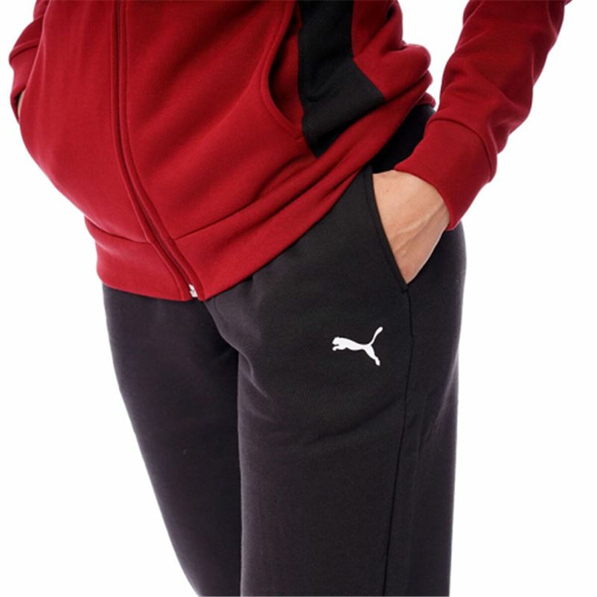 Women's Tracksuit Puma Classic Hooded Tracksuit Fl Red 2 Pieces