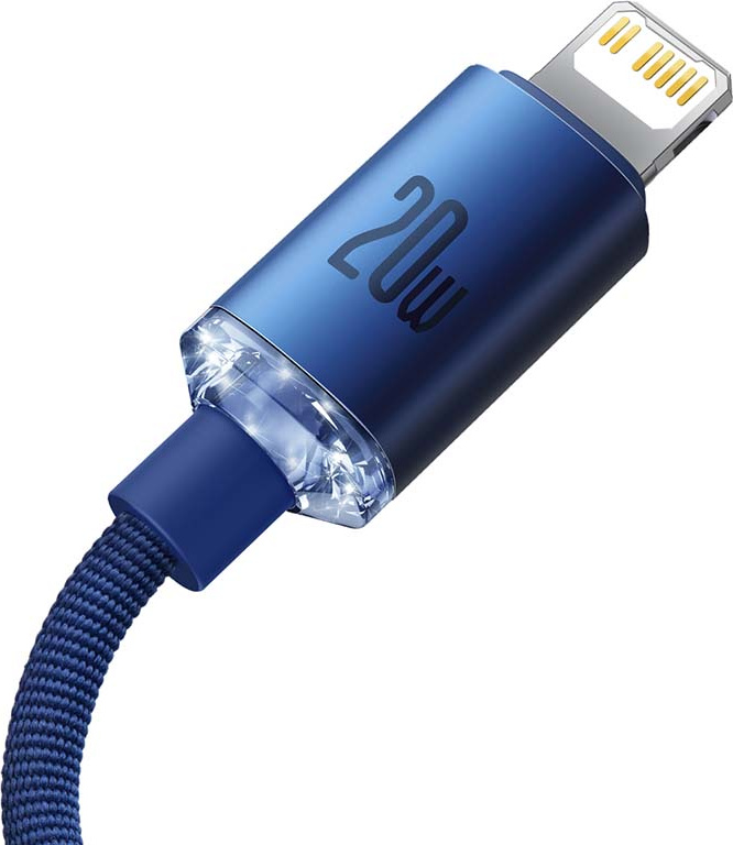 Baseus Crystal cable USB-C to Lightning, 20W, 1.2m (blue)