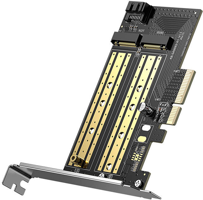 Adapter UGREEN PCIe 3.0 x4 to M.2 M-Key + M.2 B-Key