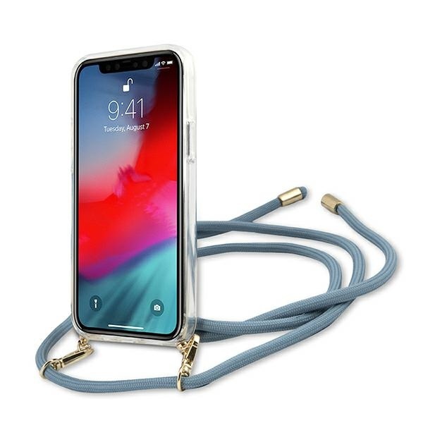 Guess GUHCP12SCRTVSBL Apple iPhone 12 mini blue hardcase Script Vintage