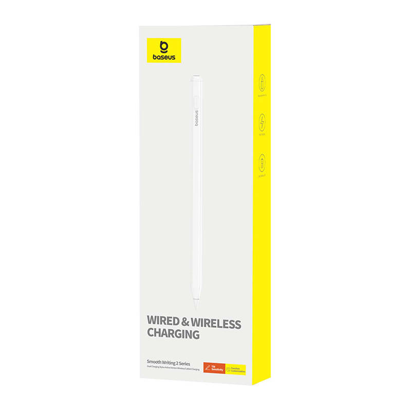Baseus Smooth Writing Series stylus with wireless and wired charging (White)