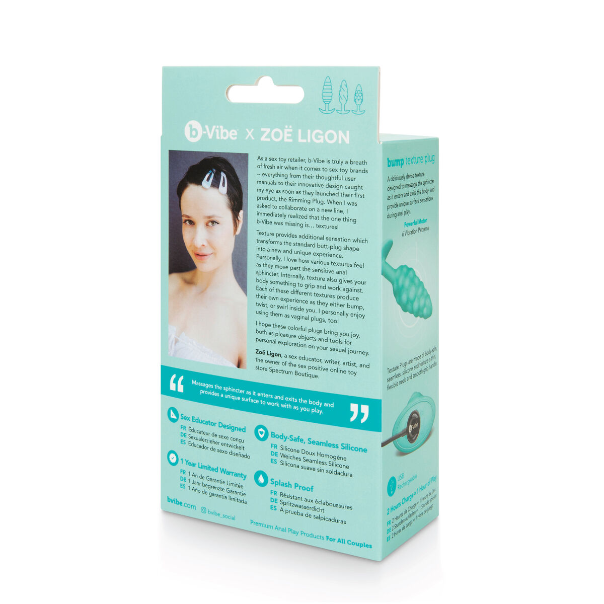 Vibrating Butt Plug B-Vibe Bump Texture