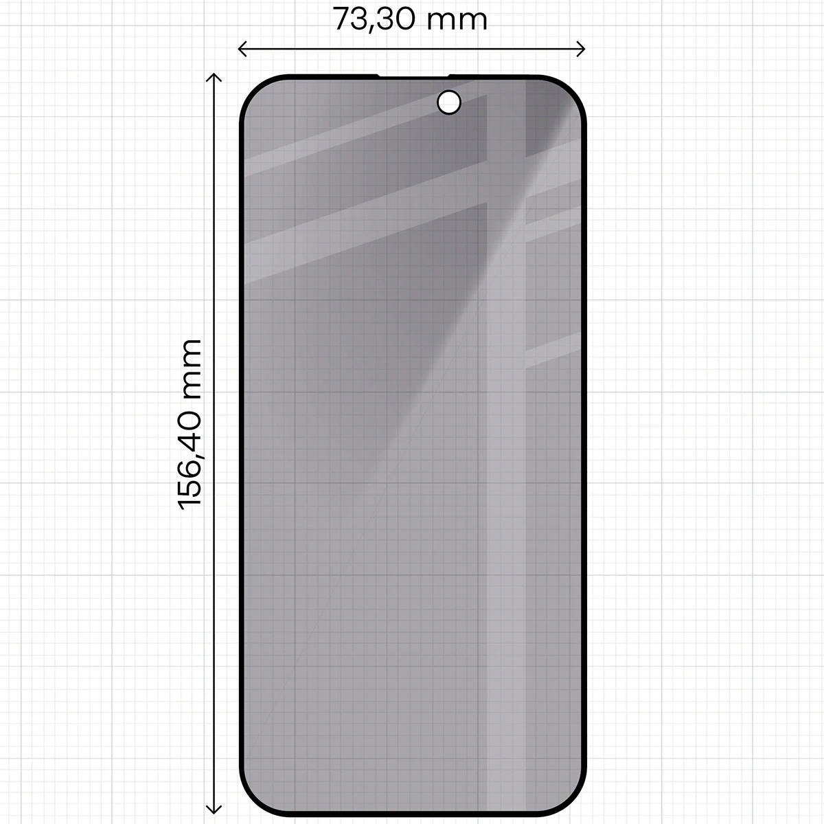 Prywatyzujące szkło hartowane Bizon Glass Edge Shadow Duo do do Apple iPhone 15 Pro Max przyciemniane z czarną ramką [2 PACK]