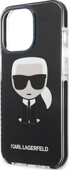 Karl Lagerfeld KLHCP13LTPEIKK Apple iPhone 13 Pro hardcase black Iconik Karl
