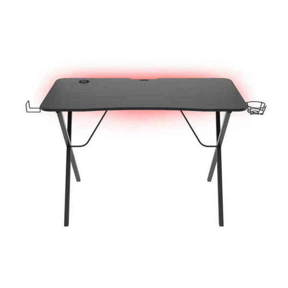 Table Gaming Genesis Holm 200 RGB Black Steel Multicolour MDF Wood