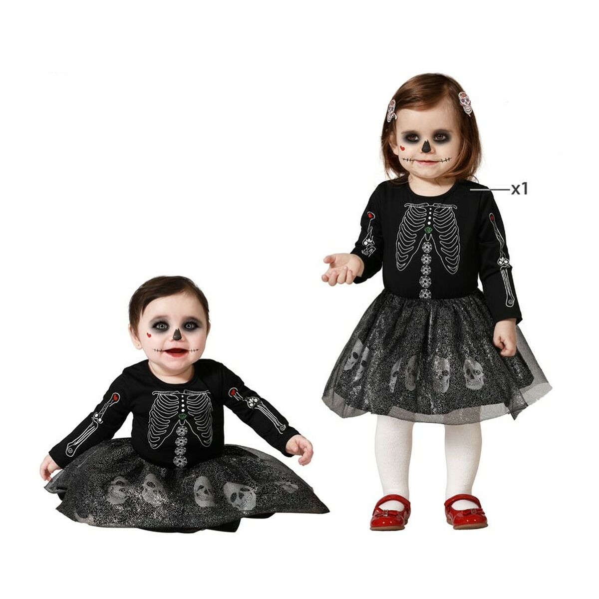 Costume for Children Skeleton Black