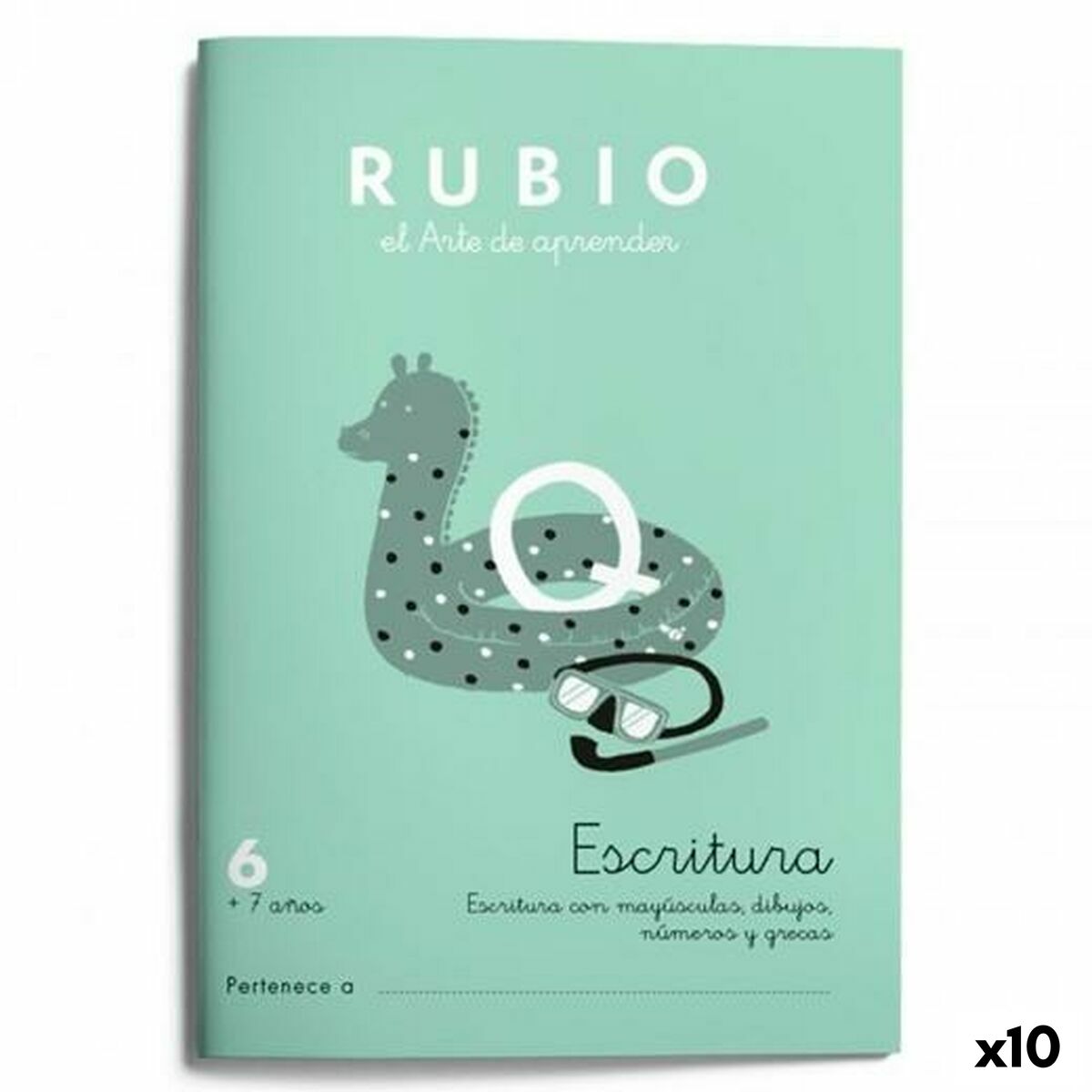 Writing and calligraphy notebook Rubio Nº06 A5 Spanish 20 Sheets (10Units)