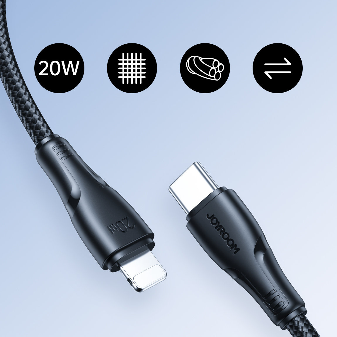 Cable Joyroom Surpass Series USB-C/Lightning 20W 0.25m black