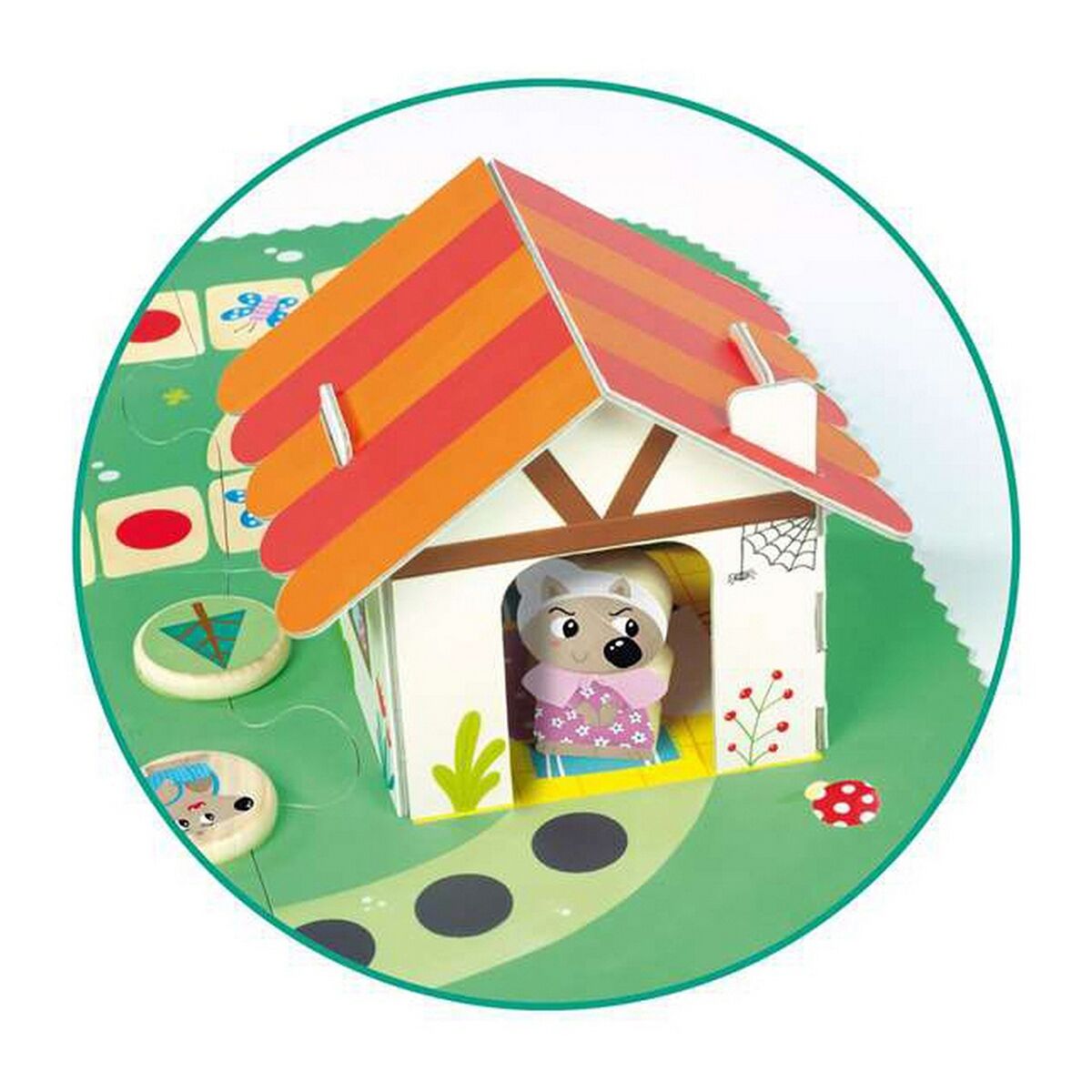 Educational Game Diset Little Red Ridding Hood 9 Pieces
