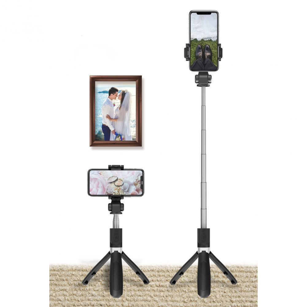 Tech-protect L01s Wireless Selfie Stick Tripod Black