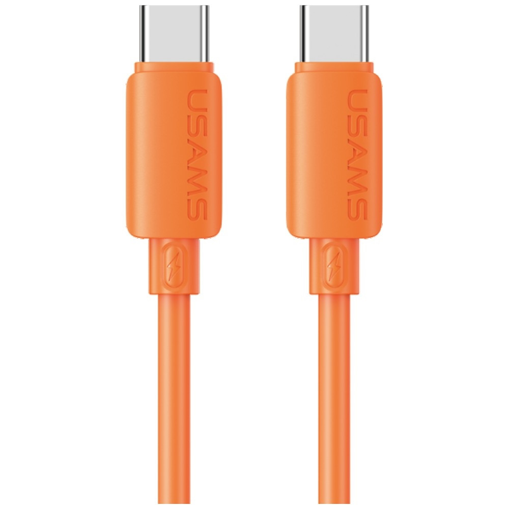 Kabel USAMS U98 30W 3A Silicone Fast Charging USB-C do Lightning pomarańczowy