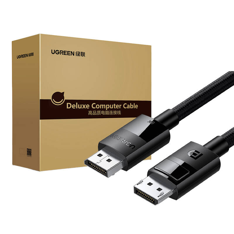 UGREEN 80391 2xDisplayPort 1.4 male-male braided video cable 1.5m