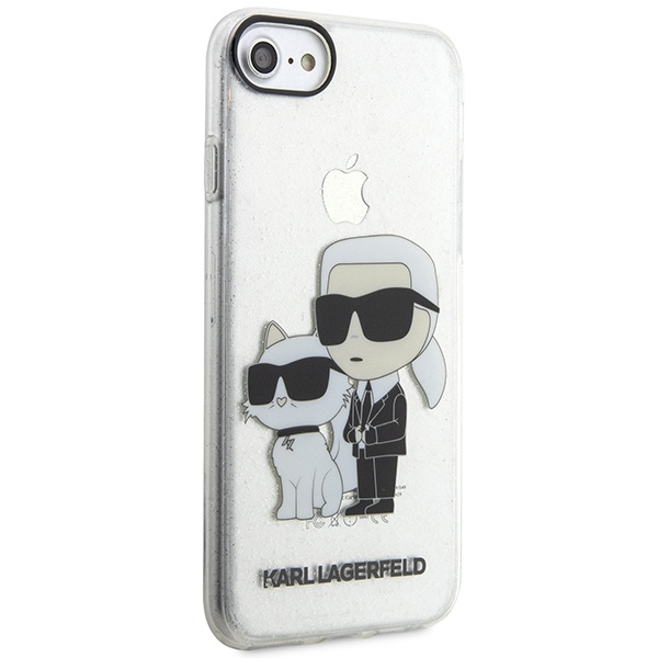 Karl Lagerfeld KLHCI8HNKCTGT Apple iPhone SE 2022/SE 2020/8/7 transparent hardcase Gliter Karl&Choupette