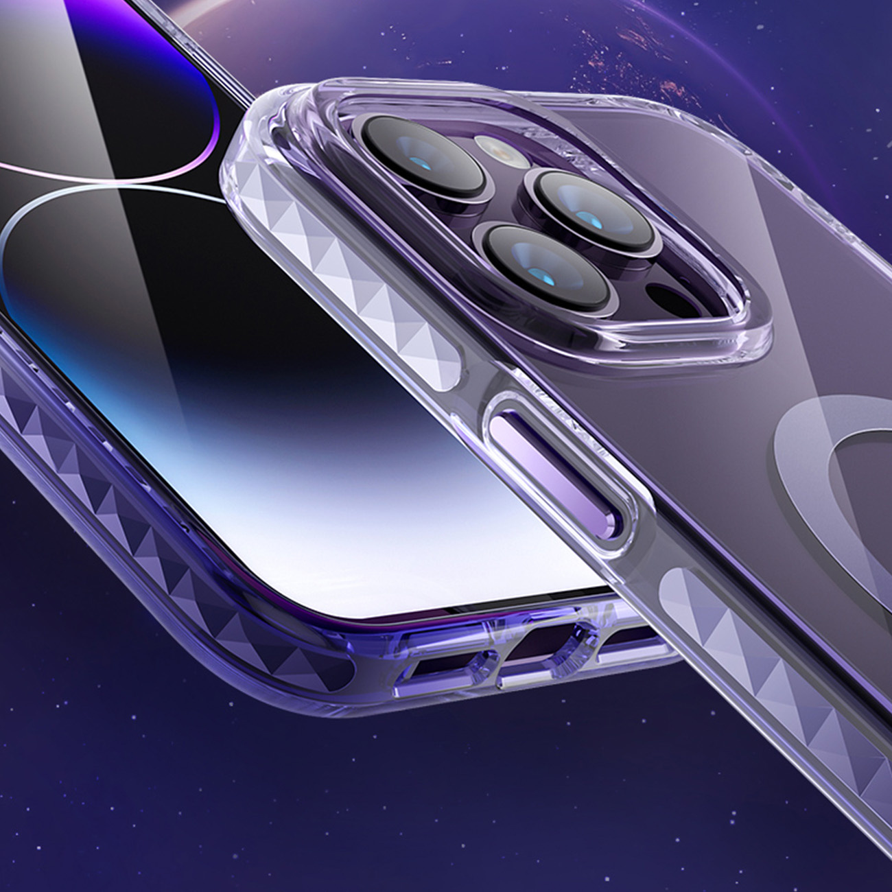 Kingxbar PQY Ice Crystal MagSafe Apple iPhone 14 Plus silver