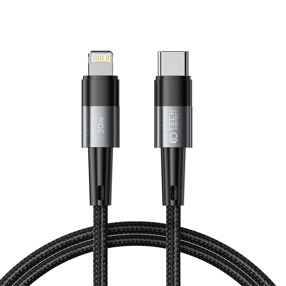 Tech-Protect Ultraboost USB-C/Lightning Cable PD 20W 3A 100cm Grey