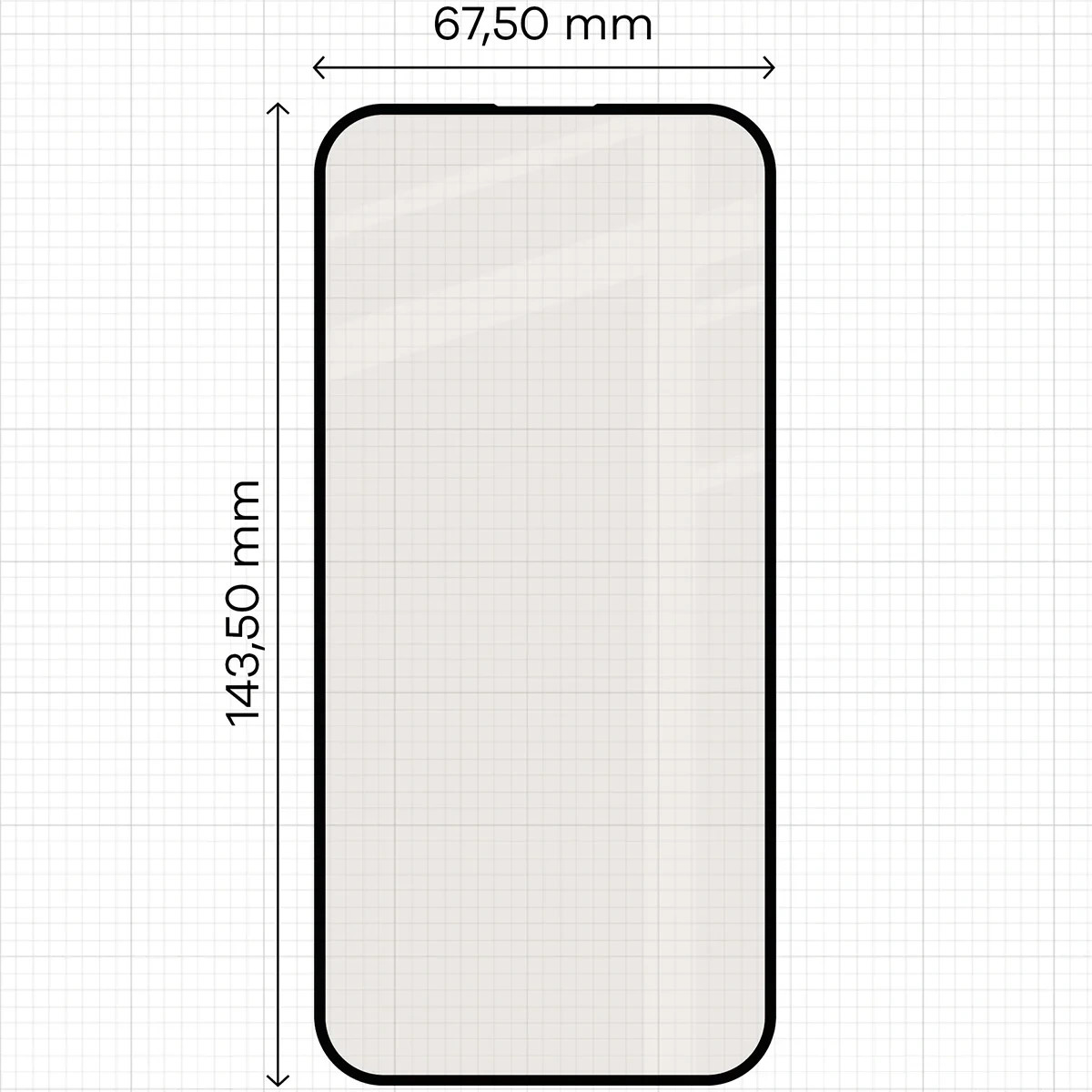 Matowe szkło hartowane Bizon Glass Matte do Apple iPhone 15 Pro, czarna ramka