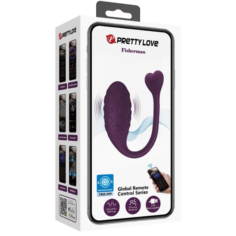 PRETTY LOVE - APP CONTROLLED FISHER VIBRATING EGG LILA PRETTY LOVE - APP CONTROLLED FISHER VIBRATING EGG LILA
