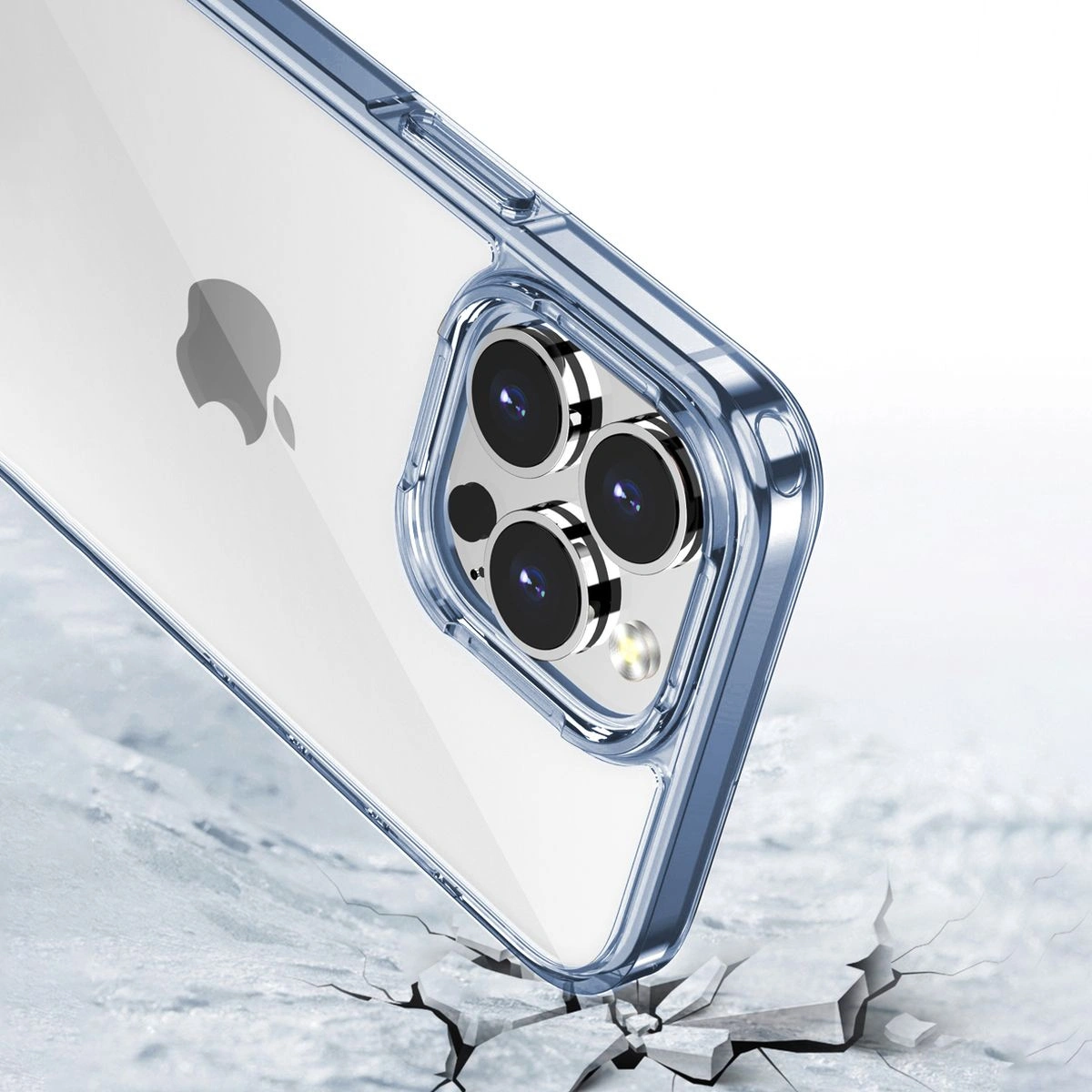 Bizon Case Halo for Apple iPhone 14 Pro transparent-blue