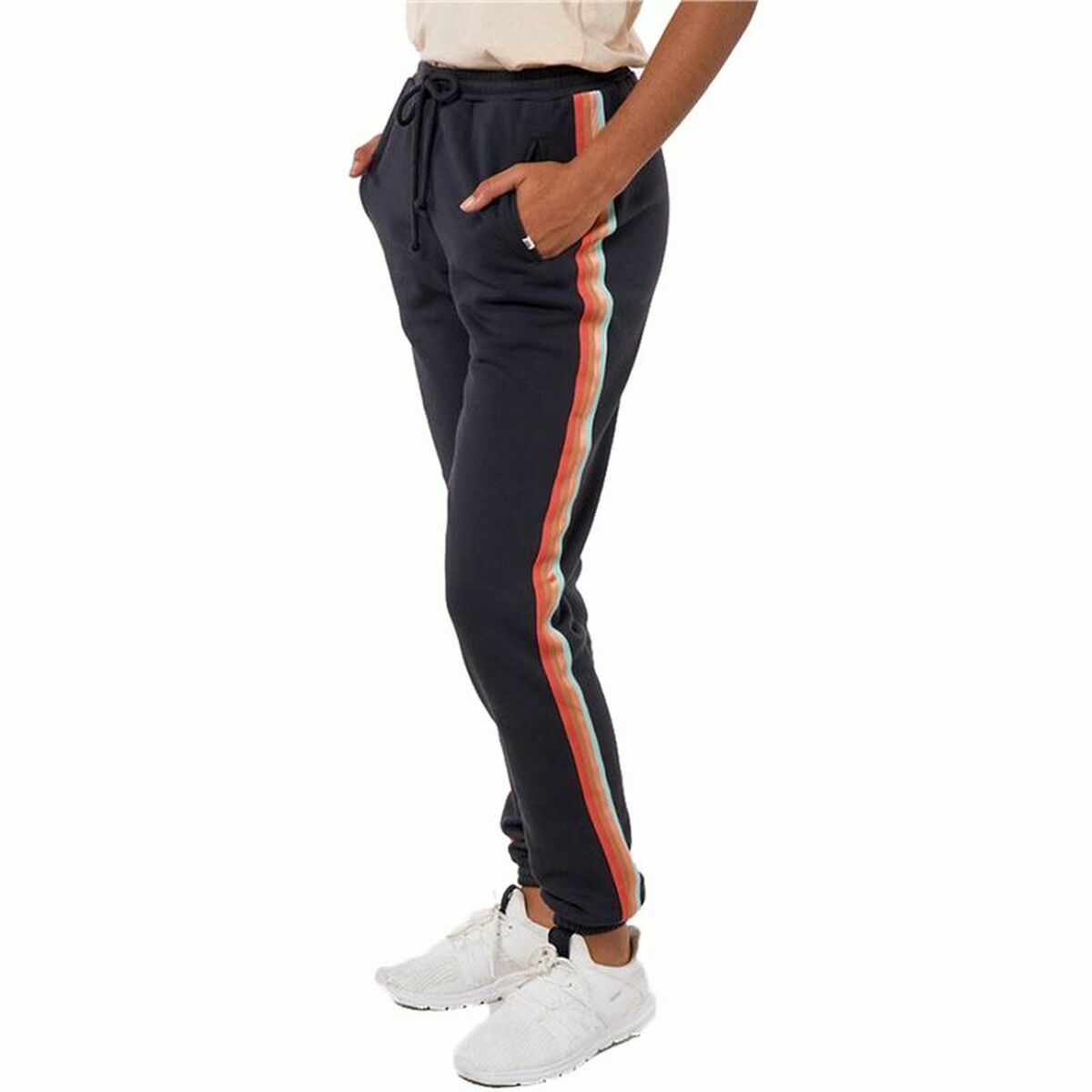 Long Sports Trousers Rip Curl  Striped TrackPant Lady Multicolour