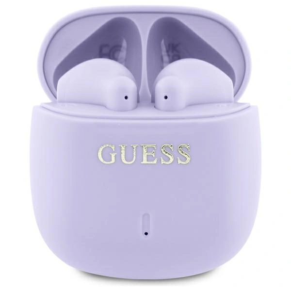 Guess Bluetooth wireless in-ear headphones GUTWSJ14ESGU TWS + docking station Printed Classic Logo purple