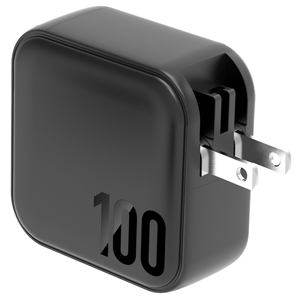 ENERGEA US+EU Travelite GAN100 USB-A, 3xUSB-C, PD, PPS, QC 3.0, 100W black wall charger