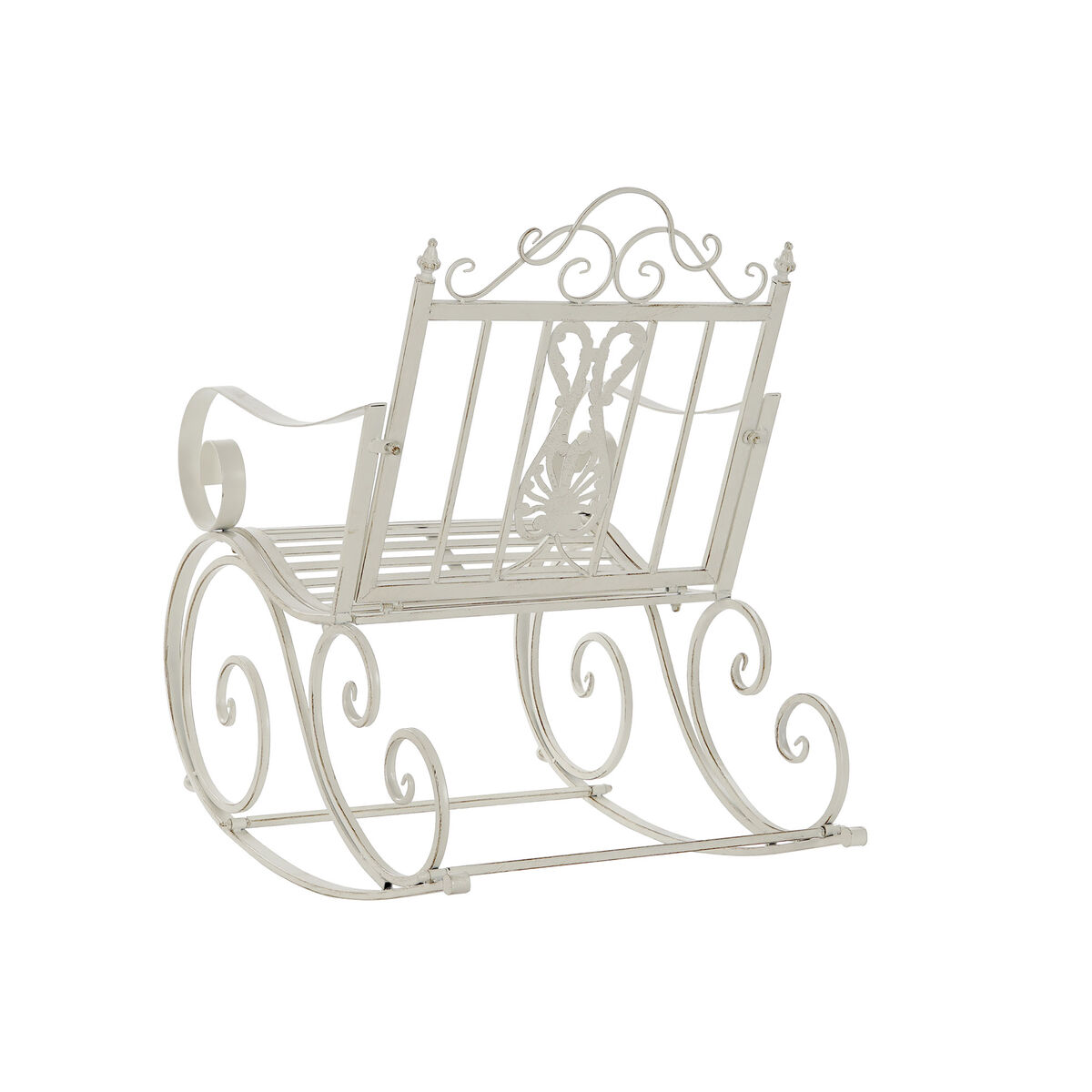 Rocking Chair DKD Home Decor Metal Aluminium White (63 x 89 x 92 cm)