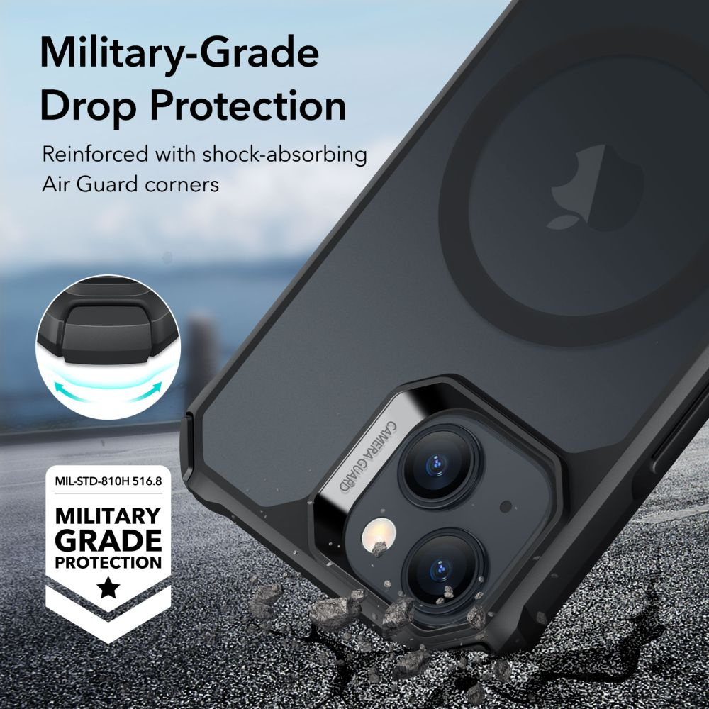 ESR Air Armor Halolock MagSafe Apple iPhone 15 Plus Frosted Black