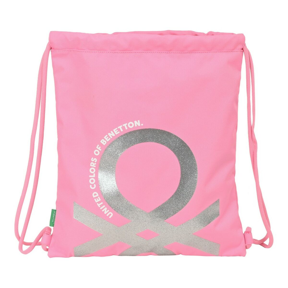 Backpack with Strings Benetton Flamingo pink Pink (35 x 40 x 1 cm)