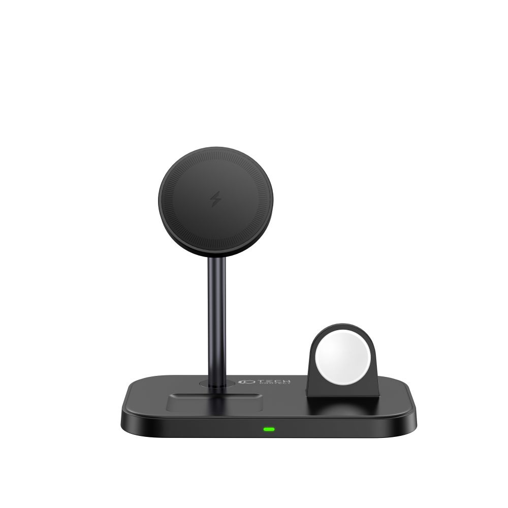 Tech-Protect Qi15W A22 3in1 Magnetic MagSafe Wireless Charger Black