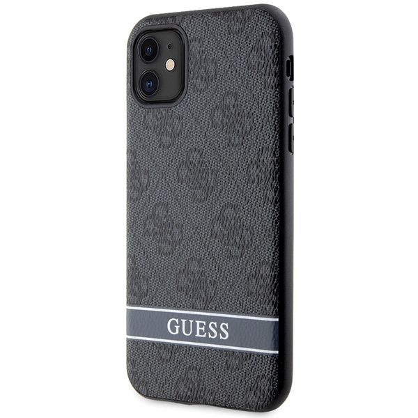 Guess GUHCN61P4SNK Apple iPhone 11/XR gray hardcase 4G Stripe