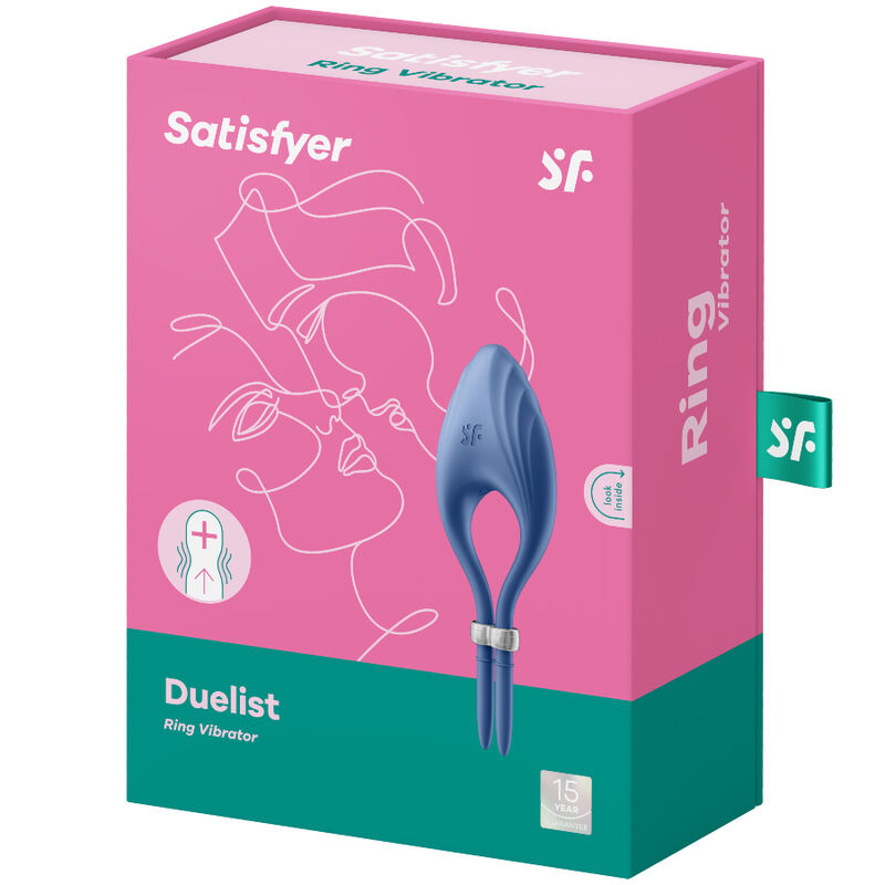 SATISFYER DUELIST RING VIBRATOR - BLUE