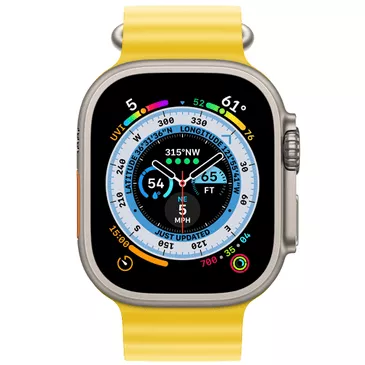 Apple Watch Ultra (Gele Rubberen Band)