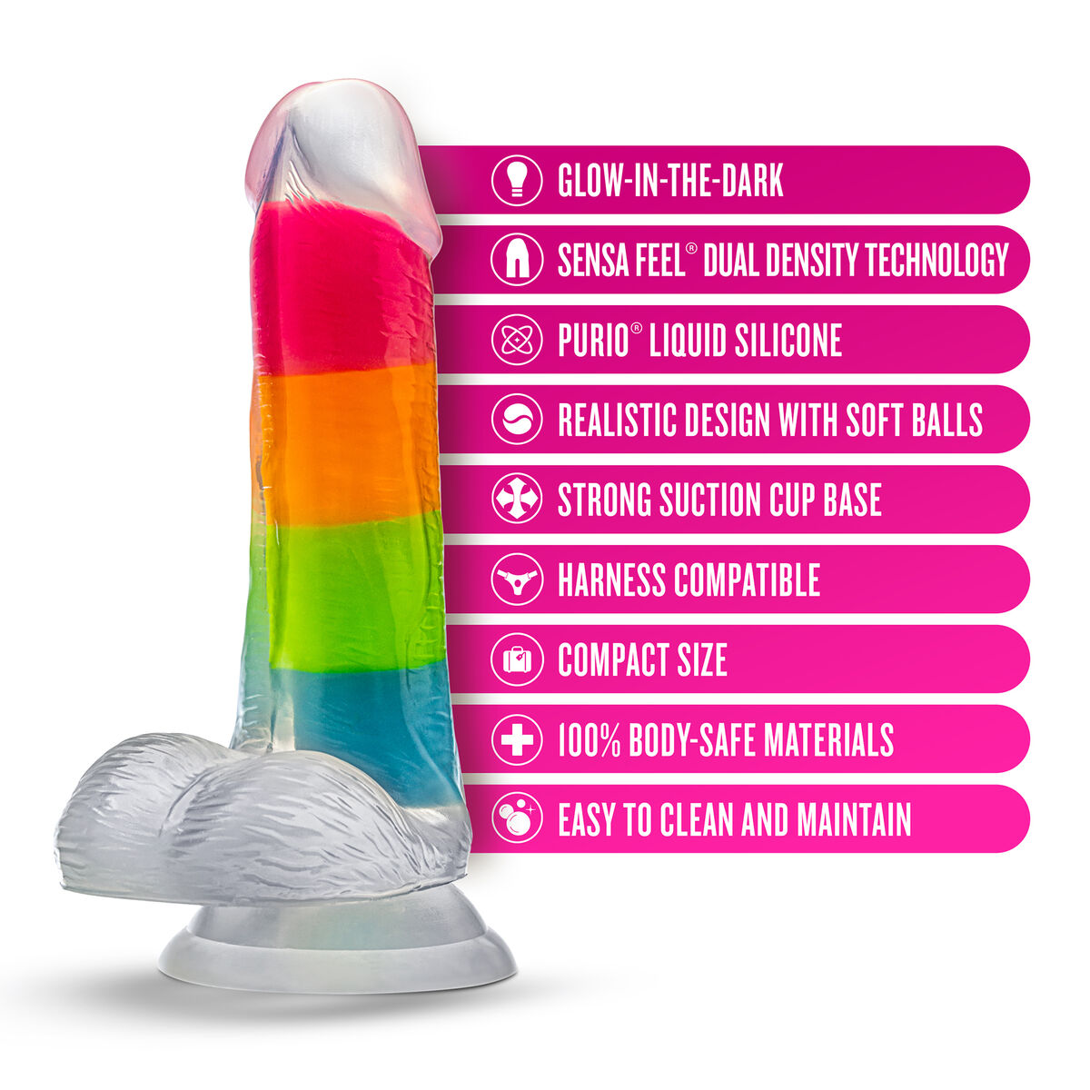 Dildo Blush Neo Multicolour Ø 2,8 cm Dildo Blush Neo Multicolour Ø 2,8 cm