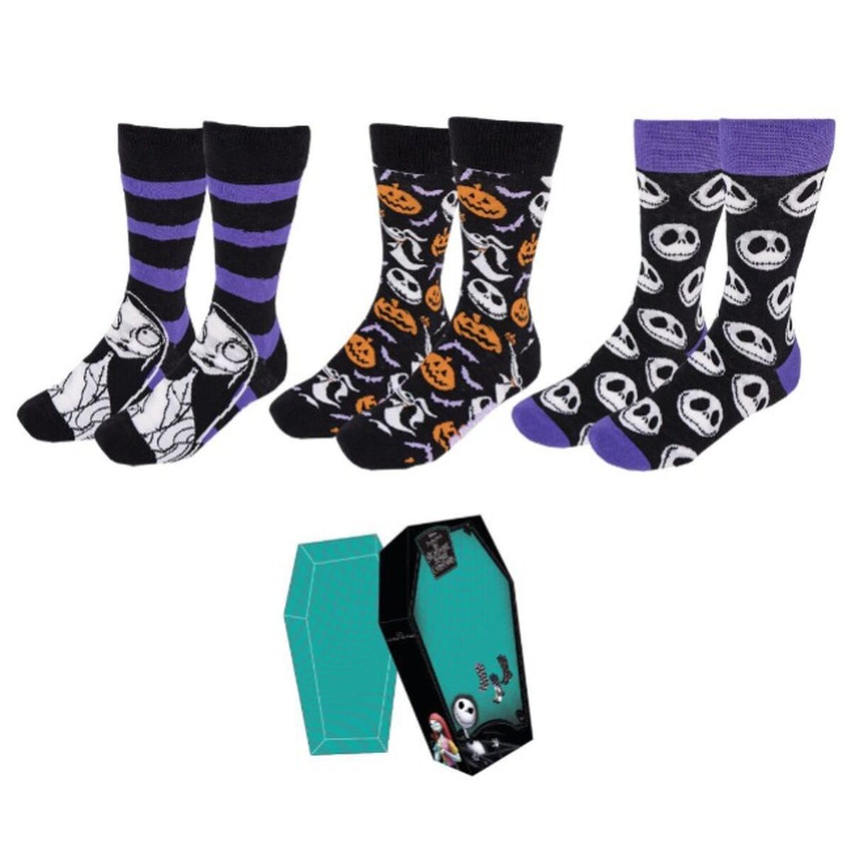 Socks The Nightmare Before Christmas 3 Pieces Multicolour 40-46