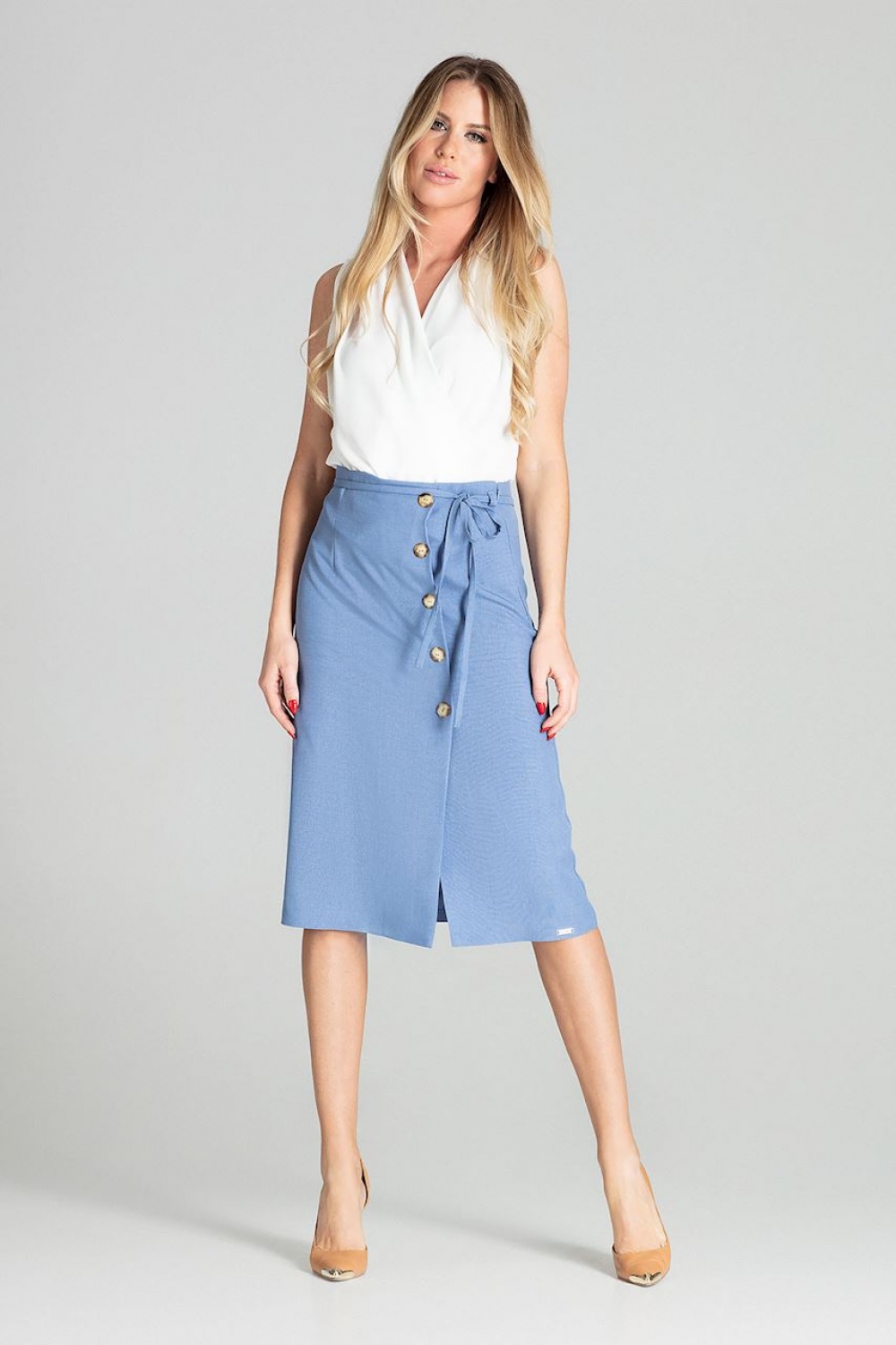 Skirt model 141758 Figl  blue