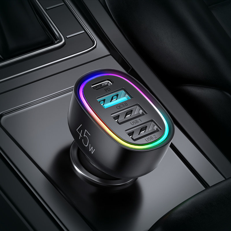 Joyroom 4 Port 45W Car Charger Black (JR-CL09)