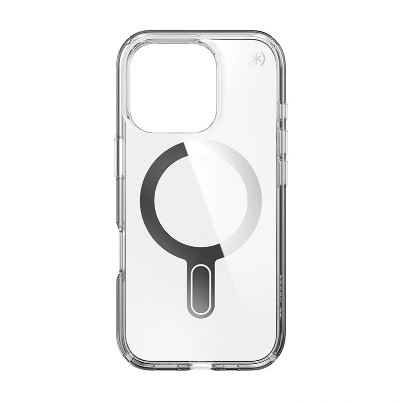 Speck Presidio Perfect-Clear ClickLock & MagSafe Apple iPhone 16 Pro (Clear / Chrome Finish / Serene Silver)