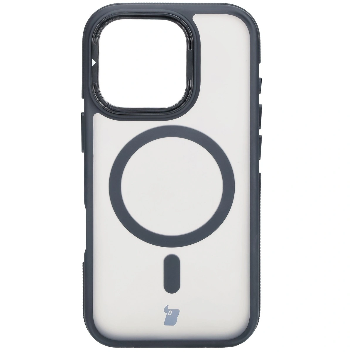 Bizon Case Eclipse Apple iPhone 16 Pro smoky with a black frame