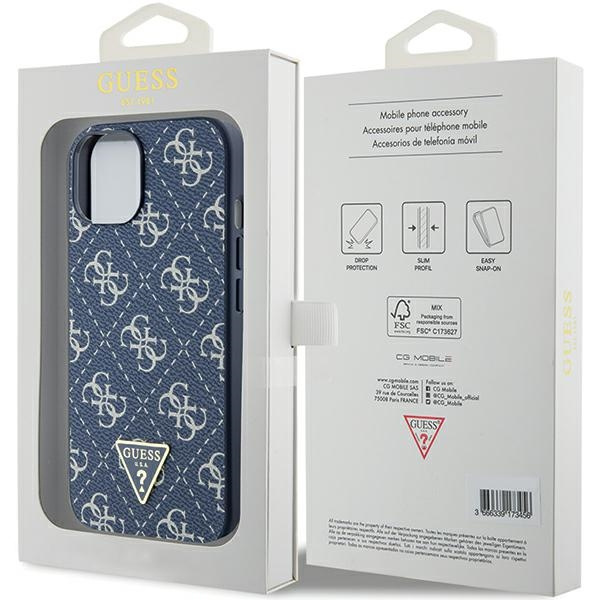 Guess GUHCP15MPG4GPB Apple iPhone 15 Plus / 14 Plus hardcase 4G Triangle Metal Logo blue