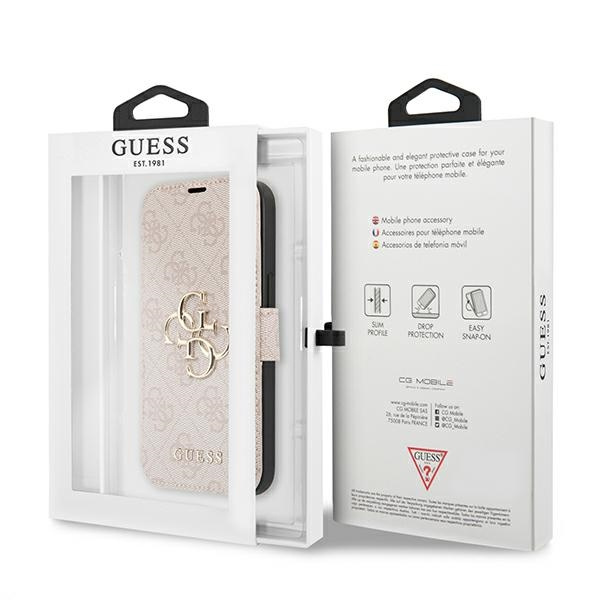 Guess GUBKP13X4GMGPI Apple iPhone 13 Pro Max pink book 4G Big Metal Logo