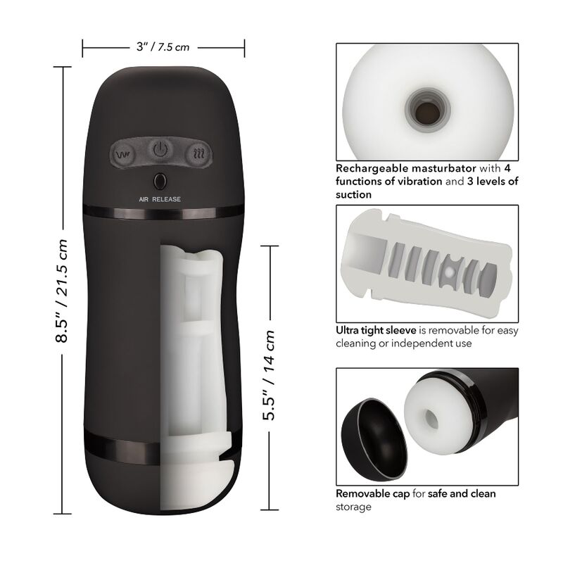 CALEX OPTIMUM POWER STROKER VIBRATING AND SUCTION FUNCTIONS