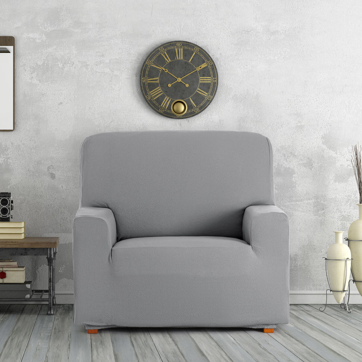 Armchair slipcovers Eysa BRONX Grey 70 x 110 x 110 cm