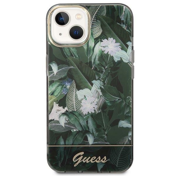 Guess GUHCP14SHGJGHA Apple iPhone 14 green hardcase Jungle Collection
