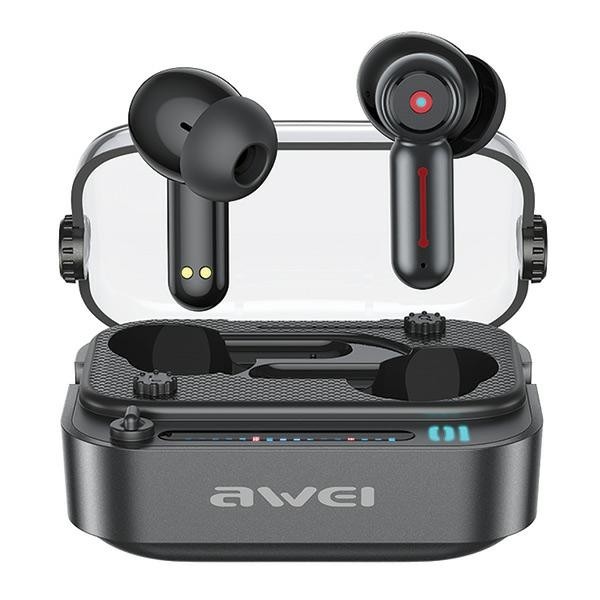 AWEI T58 wireless headphones Bluetooth 5.3 ANC + docking station black