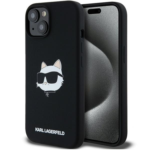 Karl Lagerfeld KLHMP15MSCHPPLK Apple iPhone 15 Plus / 14 Plus hardcase Silicone Choupette Head MagSafe black