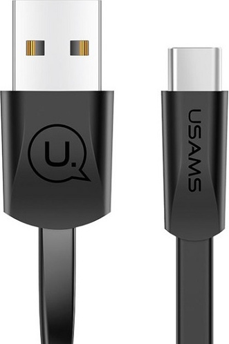 USAMS Flat Cable U2 USB-C 1,2m black SJ200TC01 (US-SJ200)