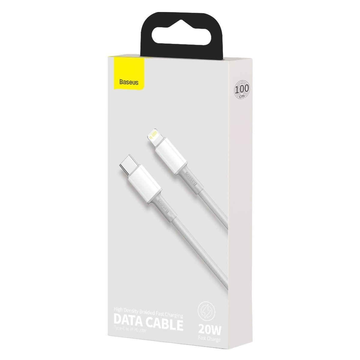 Baseus High Density Braided Cable Type-C to Lightning, PD, 20W, 1m (white)