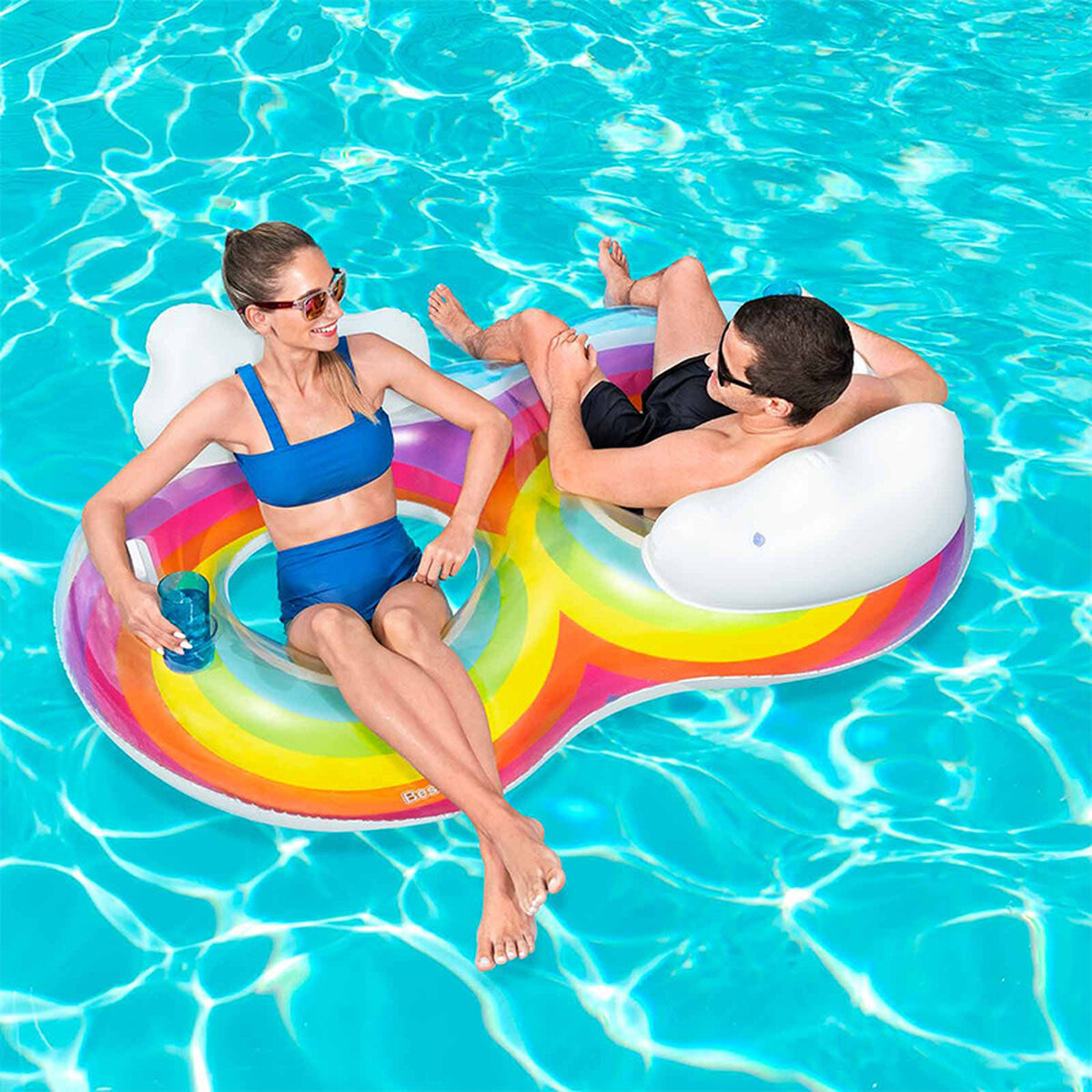 Inflatable Wheel Bestway 186 x 116 cm Rainbow